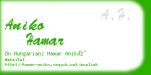 aniko hamar business card